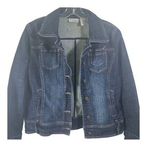 Chico’s Women's Platinum Demin Medium Wash  Jean Jacket Size 0